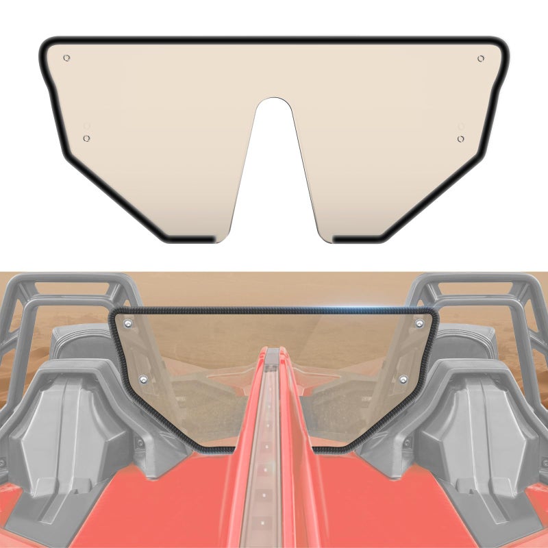 LitMiRaCle Rear Windshield for Polaris Slingshot S R SL SLR LE Tinted Hardcoted Polycarbonate Rear Wind Deflector for 20152024 Polaris Slingshot S R SL SLR LE Accessories